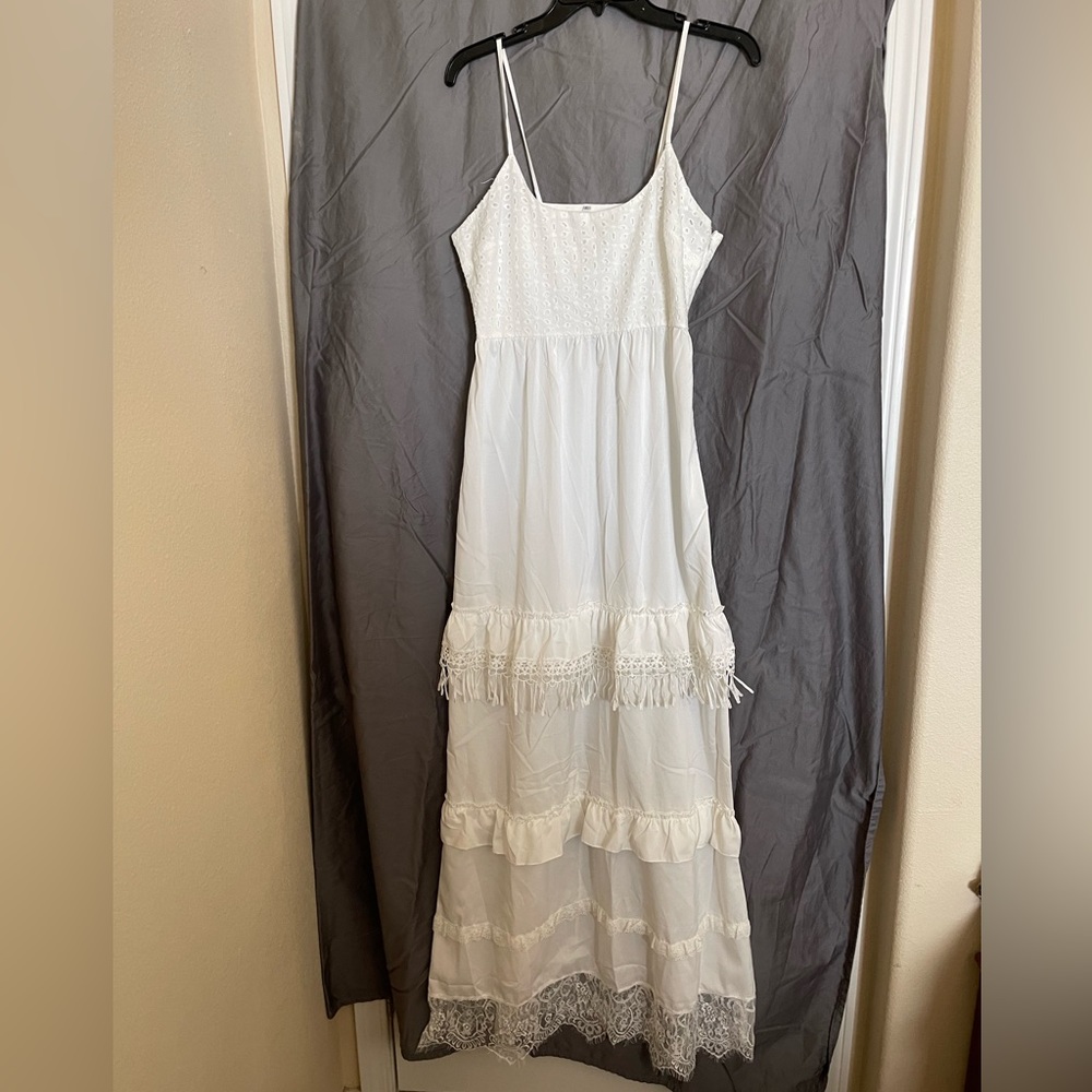 NWOT White boho maxi dress size XL